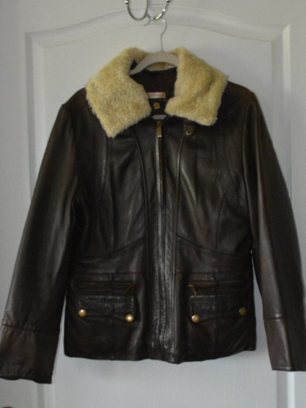 Vintage Wilson's Leather Women's Motorcycles Bomber Jacket size XL
